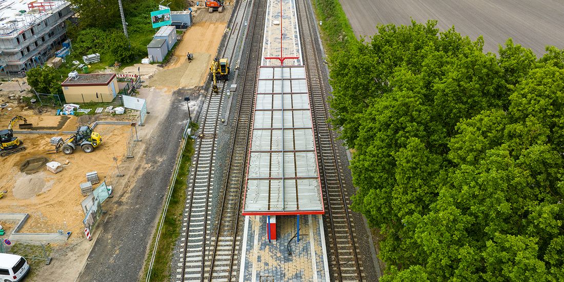 Baufortschritte am Bahnhof Hasloh